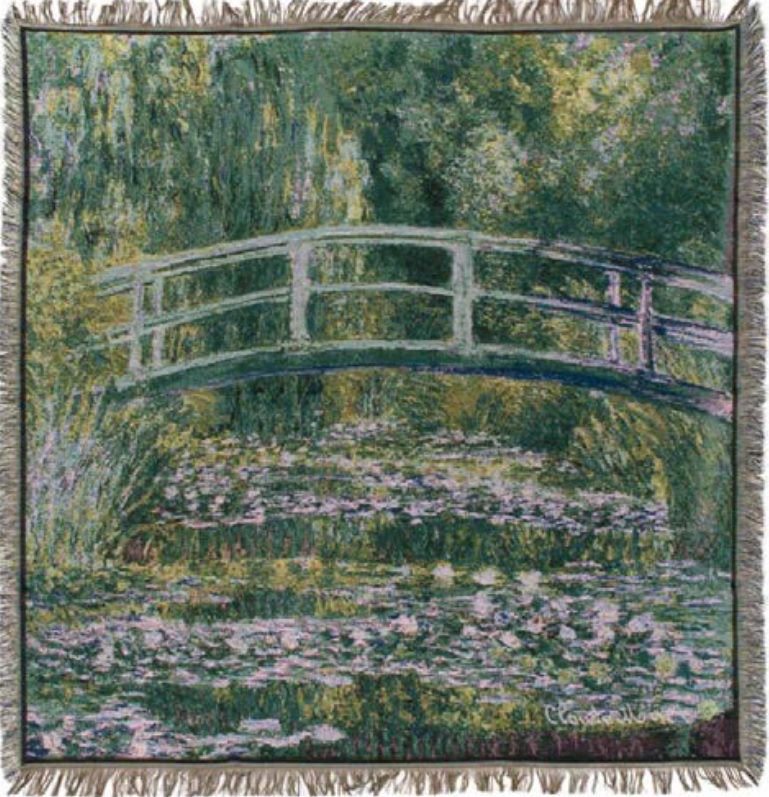 Monet Pont de Giverny throw - French decorative tablecloth