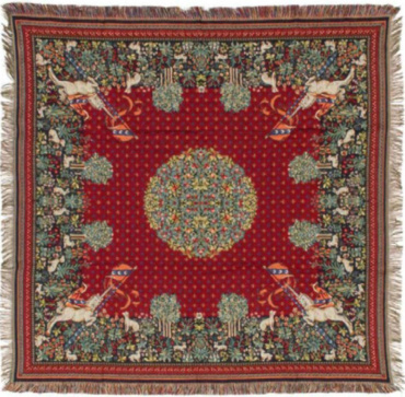 Unicorns throw - tablecloth - Lady with the Unicorn tapestries