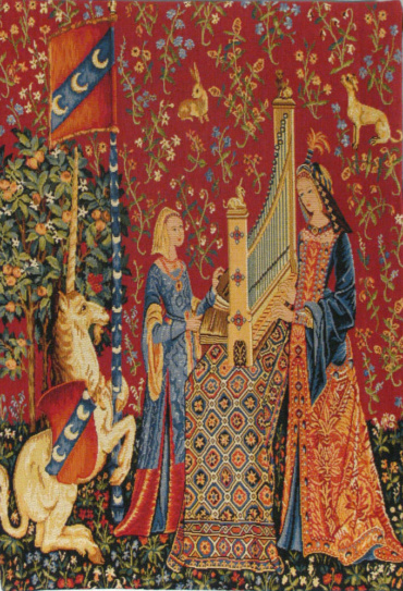 Hearing small tapestry - Tenture de la Dame à la licorne