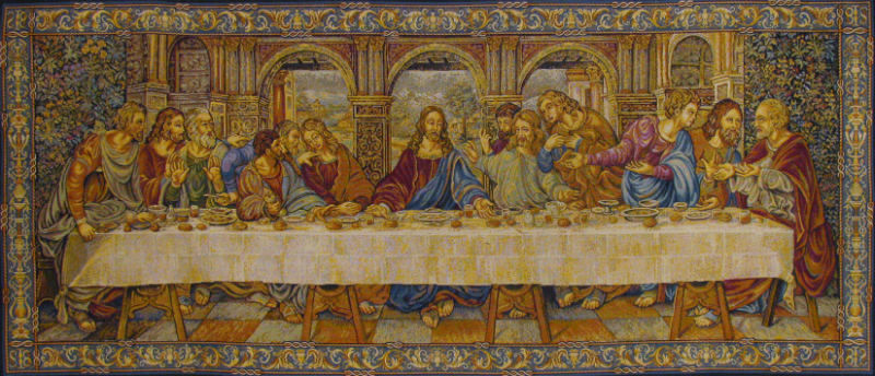 Leonardo da Vinci fresco of The Last supper - an Italian tapestry