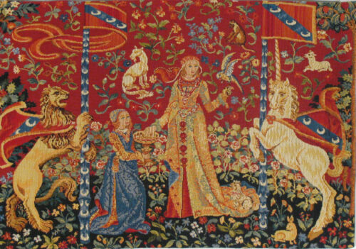 Taste small tapestry - Lady with the Unicorn tapestries