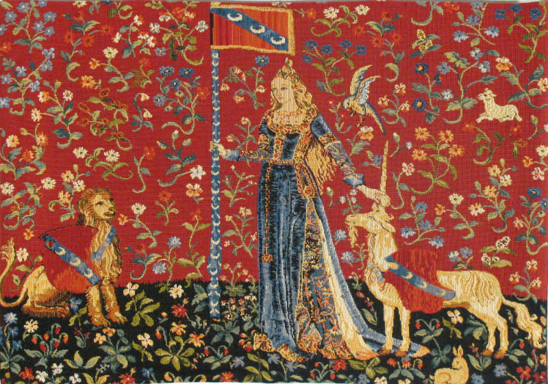 Touch small tapestry - Tenture de la Dame à la licorne tapestries