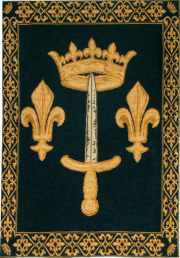 Joan of Arc Coat of Arms - Fleur de Lys tapestry wallhanging