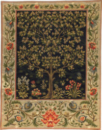 William Morris Black Tree of Life - Arts and Crafts wall tapestry