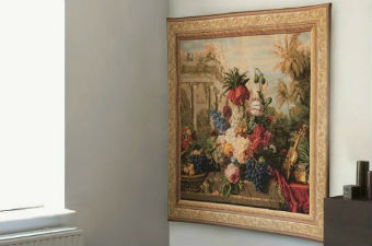 Floral tapestry wallhangings - botanical, bouquets, still life tapestries, gardens