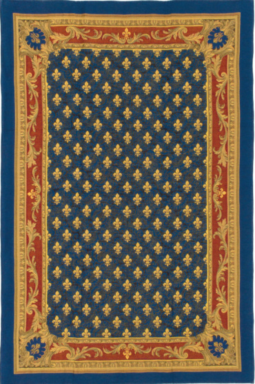 Fleur de Lys large tapestry is versatile - French throw or wall-hanging