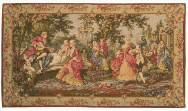 Louis XV Garden tapestry, left - Rococo style French tapestries