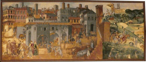 The Allegory of Good Government tapestry - Siena wall-hanging