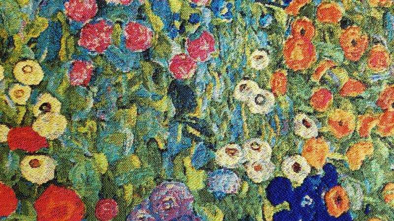 Country Garden with Sunflowers tapestry