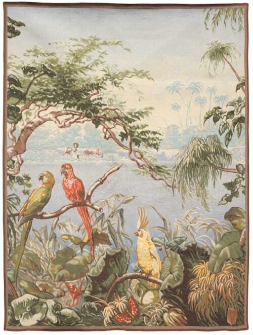 Parrots and Cockatoo tapestry - Tropical wall tapestries
