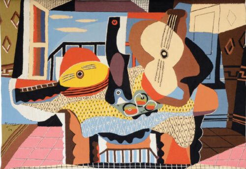Mandolin and Guitar 1924 tapestry - Pablo Picasso wall-hanging tapestries